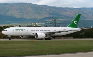 turkmenistan airlines 777-200 LR test